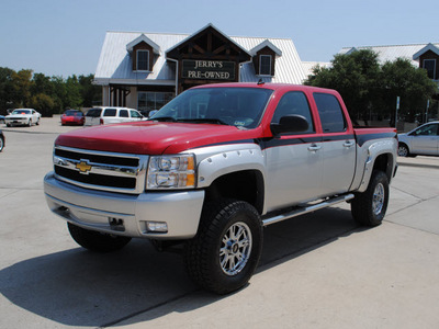 chevrolet silverado 1500 2011 redsilver flex fuel 8 cylinders 4 wheel drive automatic 76087