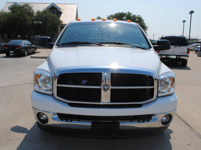 dodge ram pickup 3500 2007 white pickup truck diesel 6 cylinders 2 wheel drive 6 speed manual 76087