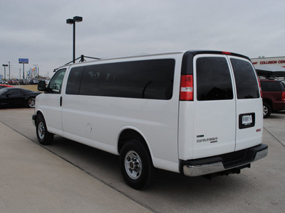 gmc savana passenger 2011 white van flex fuel 8 cylinders rear wheel drive automatic 76087