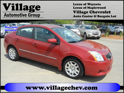 nissan sentra 2010 red sedan s gasoline 4 cylinders front wheel drive automatic 55391