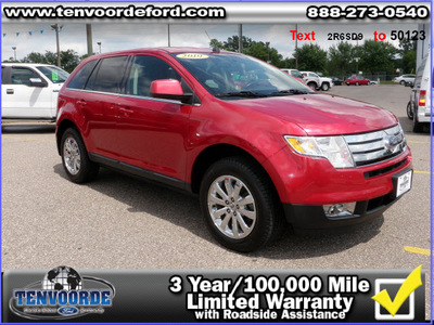 ford edge 2010 red suv limited fwd gasoline 6 cylinders front wheel drive automatic 56301