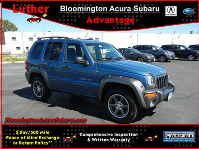 jeep liberty 2003 blue suv freedom edition gasoline 6 cylinders rear wheel drive automatic with overdrive 55420