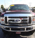ford f 250 2008 dark red super duty lariat diesel 8 cylinders 4 wheel drive automatic 60443