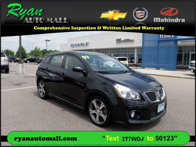 pontiac vibe 2009 black wagon gt sunroof gasoline 4 cylinders front wheel drive automatic 55313