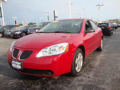 pontiac g6 2007 red sedan gasoline 4 cylinders front wheel drive automatic 60443