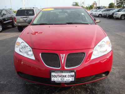 pontiac g6 2007 red sedan gasoline 4 cylinders front wheel drive automatic 60443