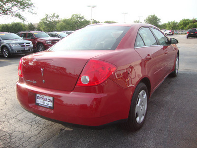 pontiac g6 2007 red sedan gasoline 4 cylinders front wheel drive automatic 60443