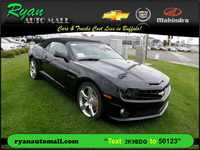 chevrolet camaro convertible 2011 black ss gasoline 8 cylinders rear wheel drive 6 speed automatic 55313
