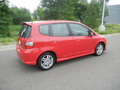 honda fit 2008 red hatchback sport gasoline 4 cylinders front wheel drive automatic 55448