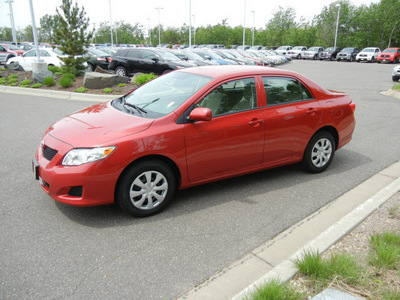 toyota corolla 2010 red sedan le gasoline 4 cylinders front wheel drive automatic 55448