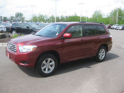 toyota highlander 2009 dk  red suv base gasoline 4 cylinders front wheel drive automatic 55448