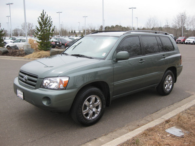 toyota highlander 2004 green suv awd gasoline 6 cylinders all whee drive automatic 55448