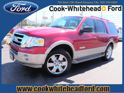 ford expedition 2008 red suv eddie bauer gasoline 8 cylinders 2 wheel drive automatic with overdrive 32401