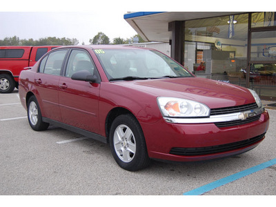 chevrolet malibu 2005 dk  red sedan ls gasoline 6 cylinders front wheel drive automatic 46036