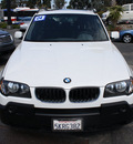 bmw x3 2004 white suv 2 5i gasoline 6 cylinders all whee drive automatic 94063