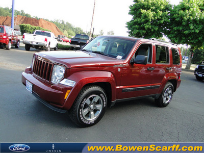 jeep liberty 2008 red suv sport gasoline 6 cylinders 4 wheel drive automatic 98032
