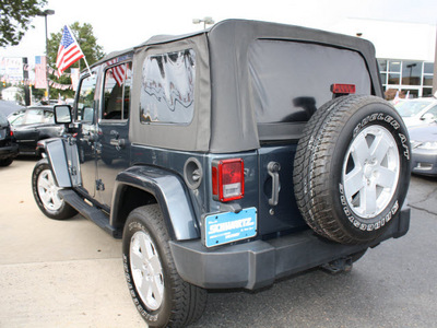 jeep wrangler unlimited 2007 blue suv sahara gasoline 6 cylinders 4 wheel drive automatic 07702