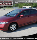 honda civic 2011 red sedan lx gasoline 4 cylinders front wheel drive 5 speed automatic 77388