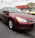 honda accord 2006 red sedan ex w leather gasoline 4 cylinders front wheel drive automatic 45036