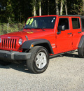 jeep wrangler unlimited 2009 red suv x gasoline 6 cylinders 2 wheel drive automatic 27569
