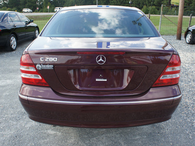 mercedes benz c class 2007 dk  red sedan c280 luxury gasoline 6 cylinders rear wheel drive automatic 27569