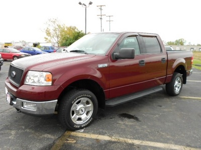 ford f 150 2004 dark red gasoline 8 cylinders 4 wheel drive 4 speed automatic 43228