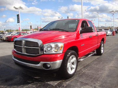 dodge ram 1500 2008 red pickup truck big horn gasoline 8 cylinders rear wheel drive automatic 60443