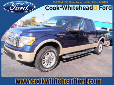 ford f 150 2010 dk  blue lariat flex fuel 8 cylinders 4 wheel drive automatic with overdrive 32401
