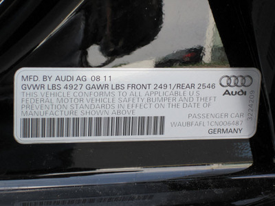 audi a4 2012 black sedan 2 0t quattro premium gasoline 4 cylinders all whee drive tiptronic 46410