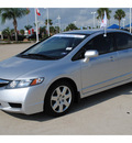 honda civic 2010 silver sedan lx gasoline 4 cylinders front wheel drive automatic 77065