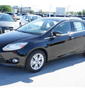 ford focus 2012 black hatchback sel gasoline 4 cylinders front wheel drive 6 speed automatic 77388