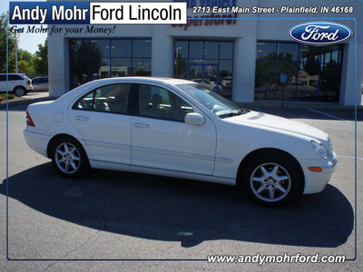 mercedes benz c class 2003 white sedan c240 gasoline 6 cylinders rear wheel drive automatic 46168