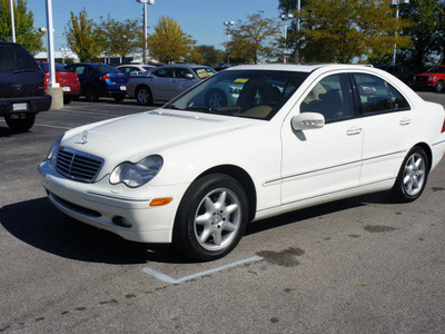 mercedes benz c class 2003 white sedan c240 gasoline 6 cylinders rear wheel drive automatic 46168