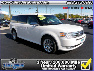 ford flex 2009 white suv limited awd gasoline 6 cylinders all whee drive automatic 56301