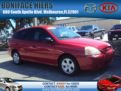 kia rio 2005 red hatchback cinco gasoline 4 cylinders front wheel drive automatic 32901
