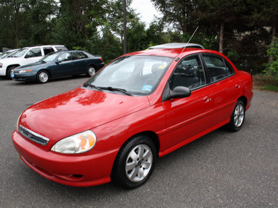 kia rio 2002 red sedan gasoline 4 cylinders front wheel drive automatic with overdrive 07702