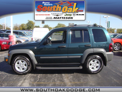 jeep liberty 2005 green suv sport gasoline 6 cylinders 4 wheel drive automatic 60443