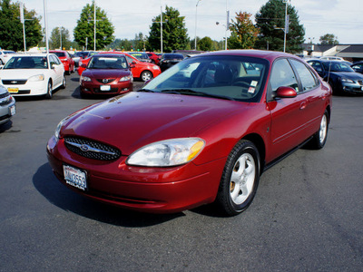 ford taurus 2001 red sedan ses flex fuel 6 cylinders front wheel drive automatic 98371