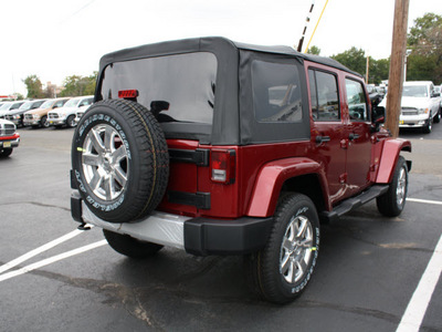 jeep wrangler unlimited 2012 red suv sahara gasoline 6 cylinders 4 wheel drive automatic 07730