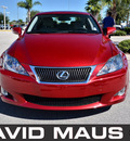 lexus is 2009 red sedan 250 gasoline 6 cylinders rear wheel drive automatic 32771