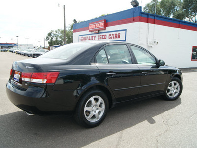 hyundai sonata 2007 black sedan gasoline 6 cylinders front wheel drive automatic 80911