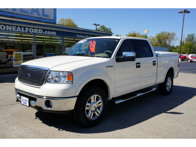 ford f 150 2008 white lariat flex fuel 8 cylinders 4 wheel drive automatic 47172