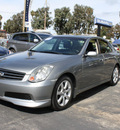 infiniti g35 2005 gray sedan gasoline 6 cylinders rear wheel drive automatic 94063