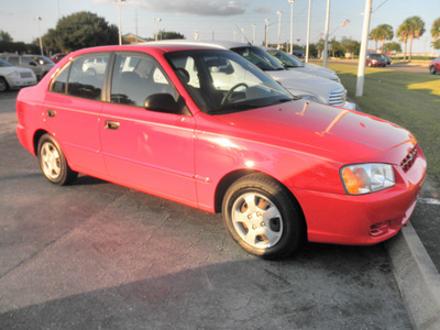 hyundai accent 2002 red sedan gl gasoline 4 cylinders front wheel drive automatic 34474