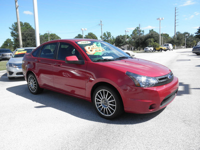 ford focus 2011 red sedan sport ses gasoline 4 cylinders front wheel drive automatic with overdrive 32783