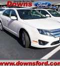 ford fusion 2012 white sedan sel flex fuel 6 cylinders front wheel drive automatic with overdrive 08753