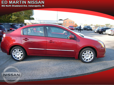 nissan sentra 2012 dk  red sedan gasoline 4 cylinders front wheel drive automatic 46219