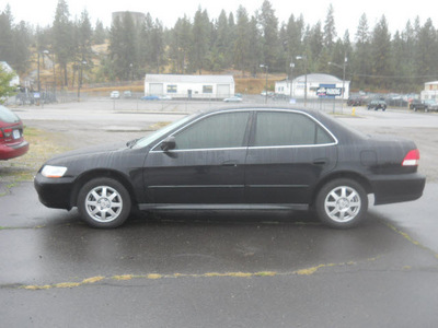 honda accord 2002 black sedan se gasoline 4 cylinders front wheel drive automatic with overdrive 99208