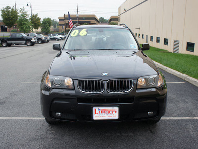 bmw x3 2006 black suv 3 0i,moon,lthr,htd seats gasoline 6 cylinders all whee drive 07012