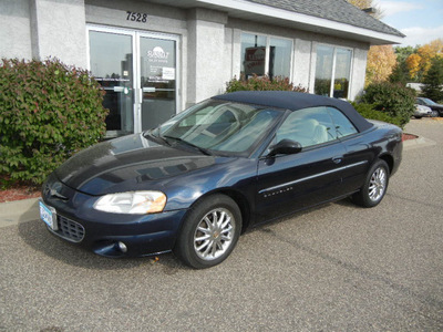 chrysler sebring 2001 dk  blue limited gasoline 6 cylinders front wheel drive automatic 55016